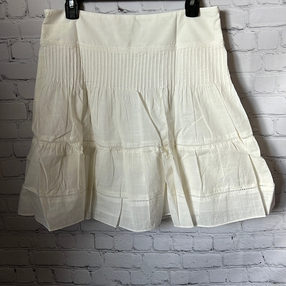 MADEWELL COTTON PINTUCK MINI SKIRT